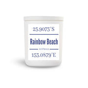RAINBOW BEACH True North Candle White Vessel with White Washed Lid available in 4 scents.